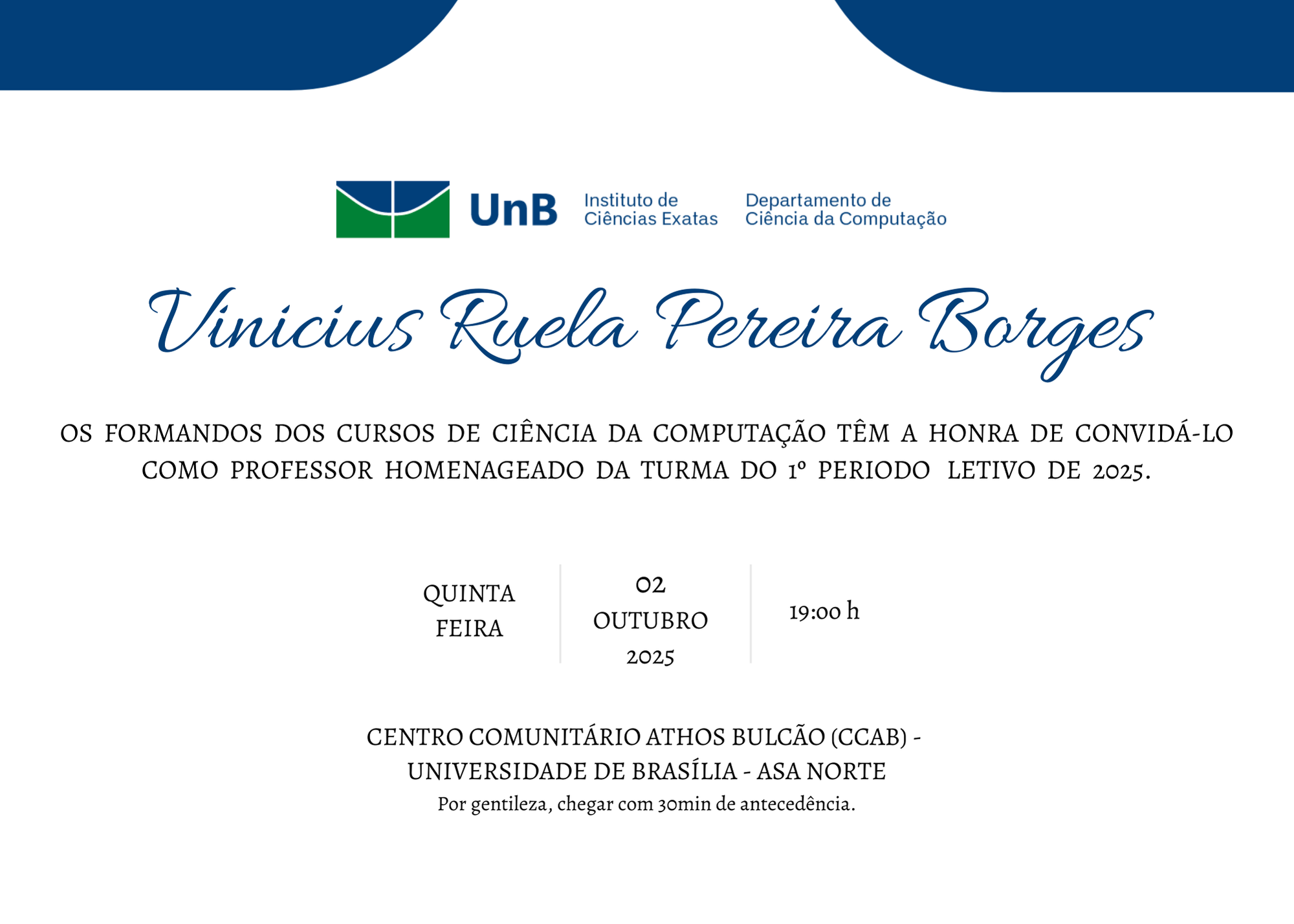 Convite Colação Grau